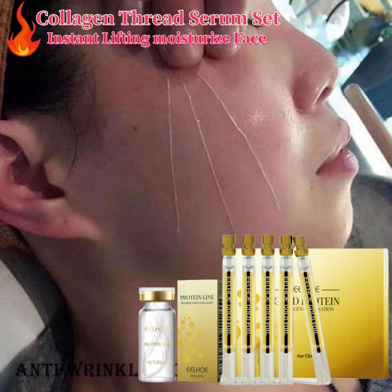 New Face Filler Absorbable Collagen Protein Thread Face Lift Firming Plump Silk Fibroin Line Carving Anti Aging Skin Care Serum