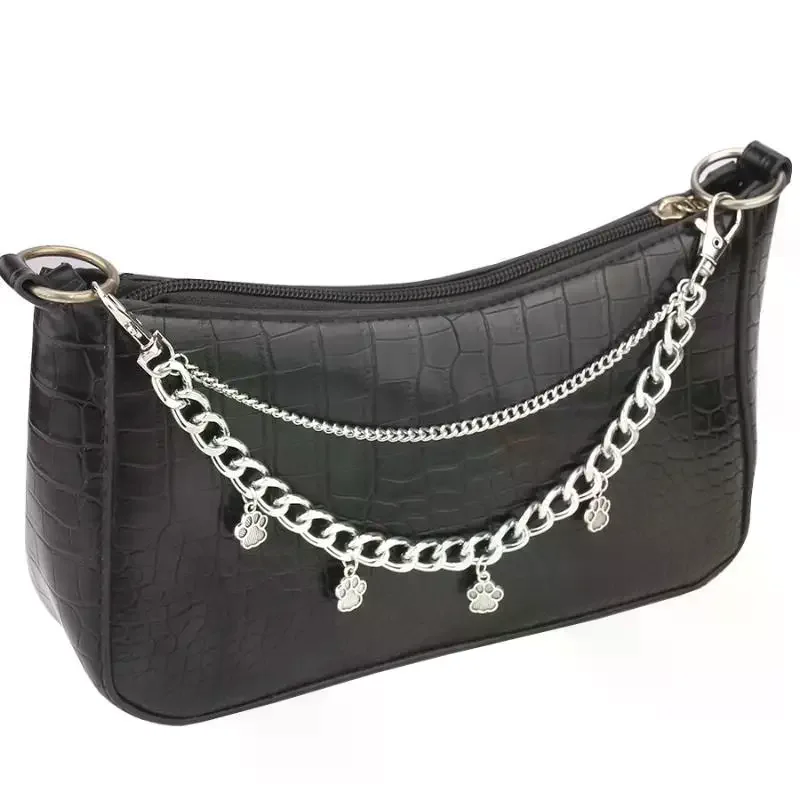 Y2K Metal Bag Chain Strap Multi-layer Decorative Adjustable Replacement Chain for DIY Purse Shoulder Handbag Accessory