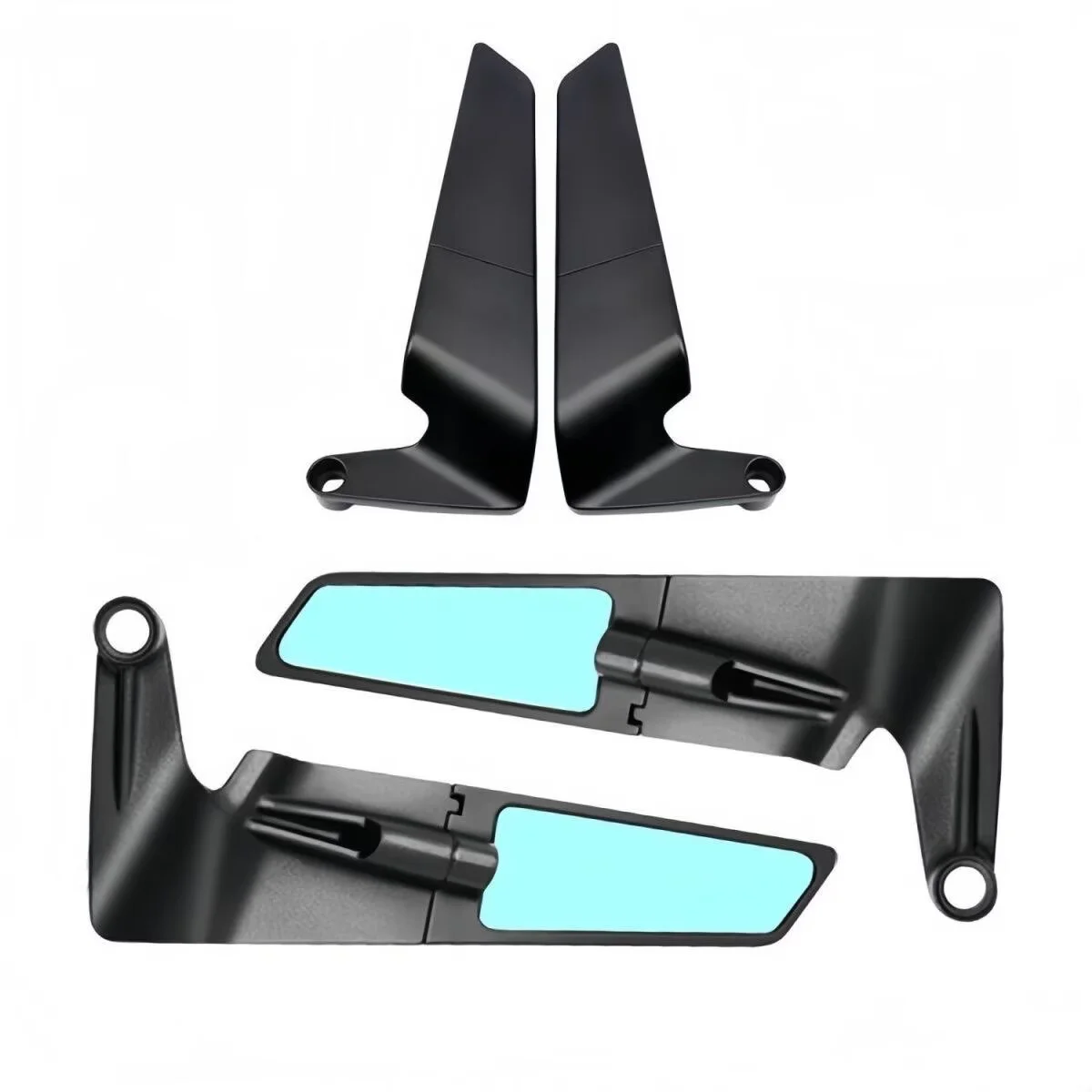 Motorcycle Rearview Mirror Universal Wind Cheating Wing Reflective Mirror Rearview Side View Mirrors Kits Rotate Adjustable