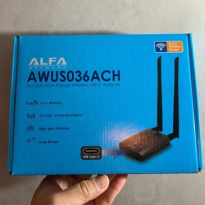 New ALFA AWUS036ACH Uses RTL8812AU Chipset High-power Wireless Network Card Suitable For BT5 Kali Linux MAC