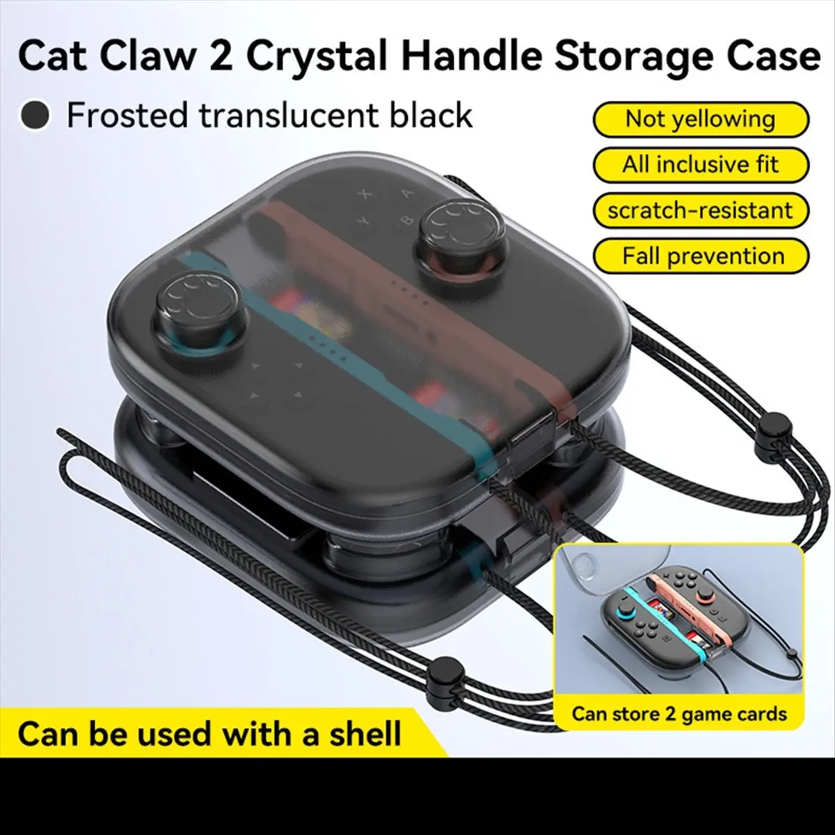 A86G NEW Cat Style Protective Case for Switch 2 Storage Case for NS2 Controller Joystick Protect Gamepads Transparent