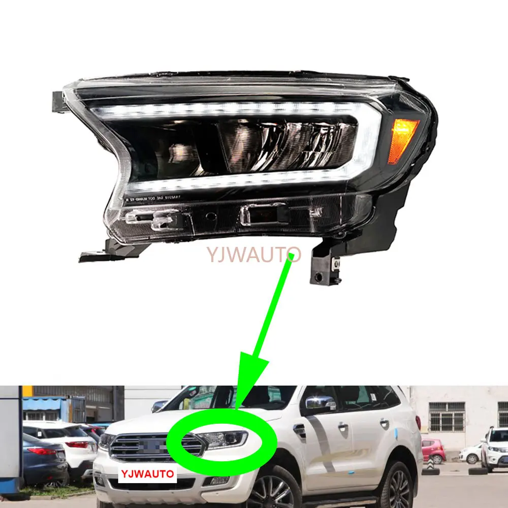 LED Headlights for Ford Ranger Everst 2016~2020 Headlamp Assembly Car Light with Day Running Light Auto Whole Front Car Light