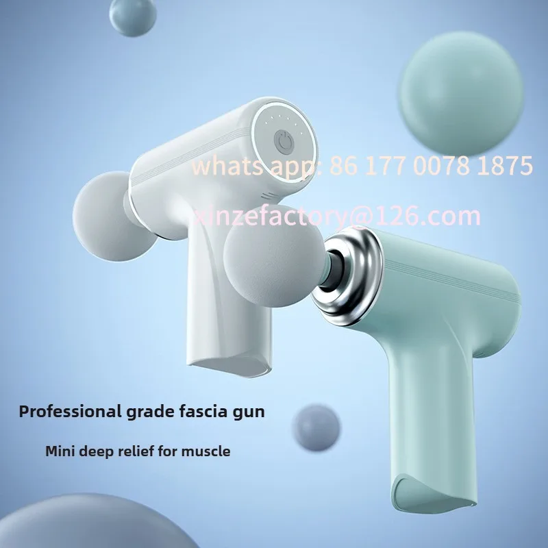 Customizable Mini Vibration Massage Gun Rechargeable Wireless Muscle Relaxation Massager Professional Fitness Portable