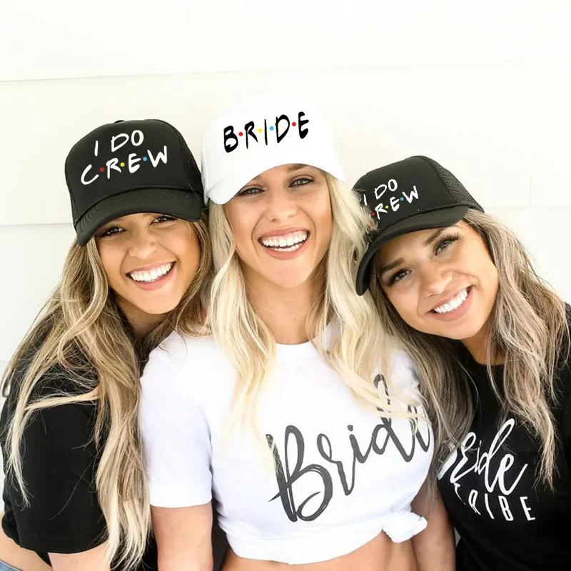 I Do Crew Bride to be hat Friends Theme Bachelorette hen Party bridal shower beach Wedding decoration Bridesmaid proposal gift