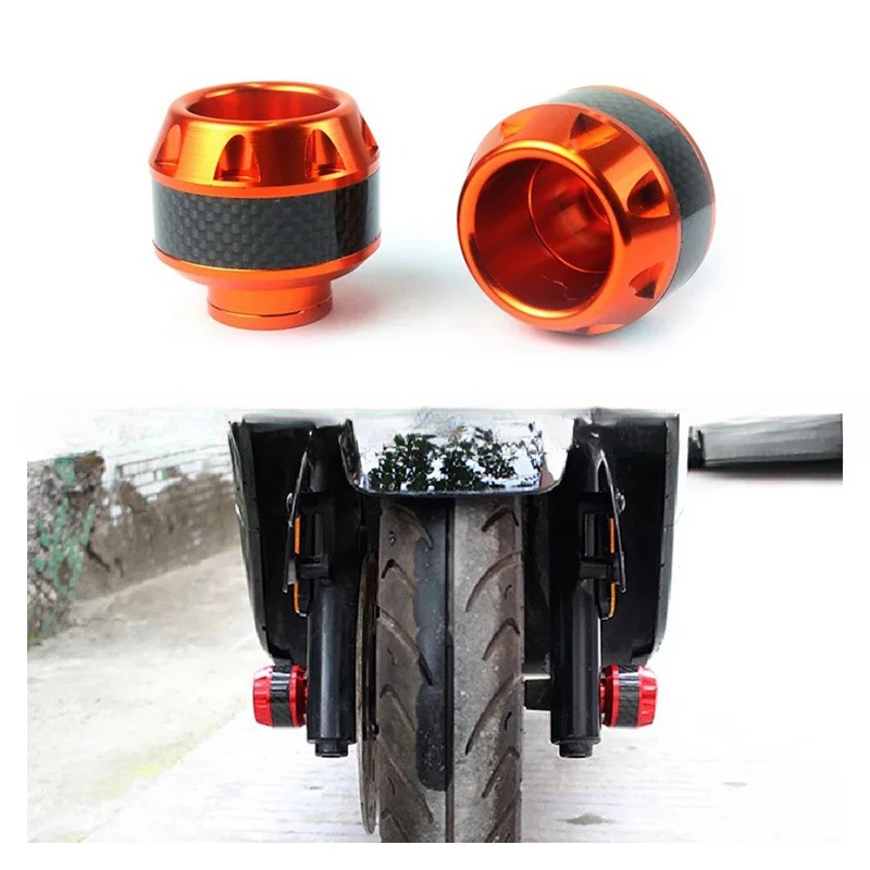 1Pair Motorcycle Crash Protector Aluminum Alloy Wheel Front Fork Frame Falling Protection Pads Sliders Moto Safty Accessories