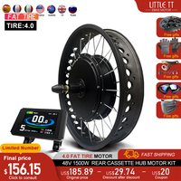 Fatbike Electric Bike Conversion Kit 48V 1500W 4.0Tyre 20/24/26in Brushless Wheel Hub Motor Rear Dropout 170mm 190mm For ebike