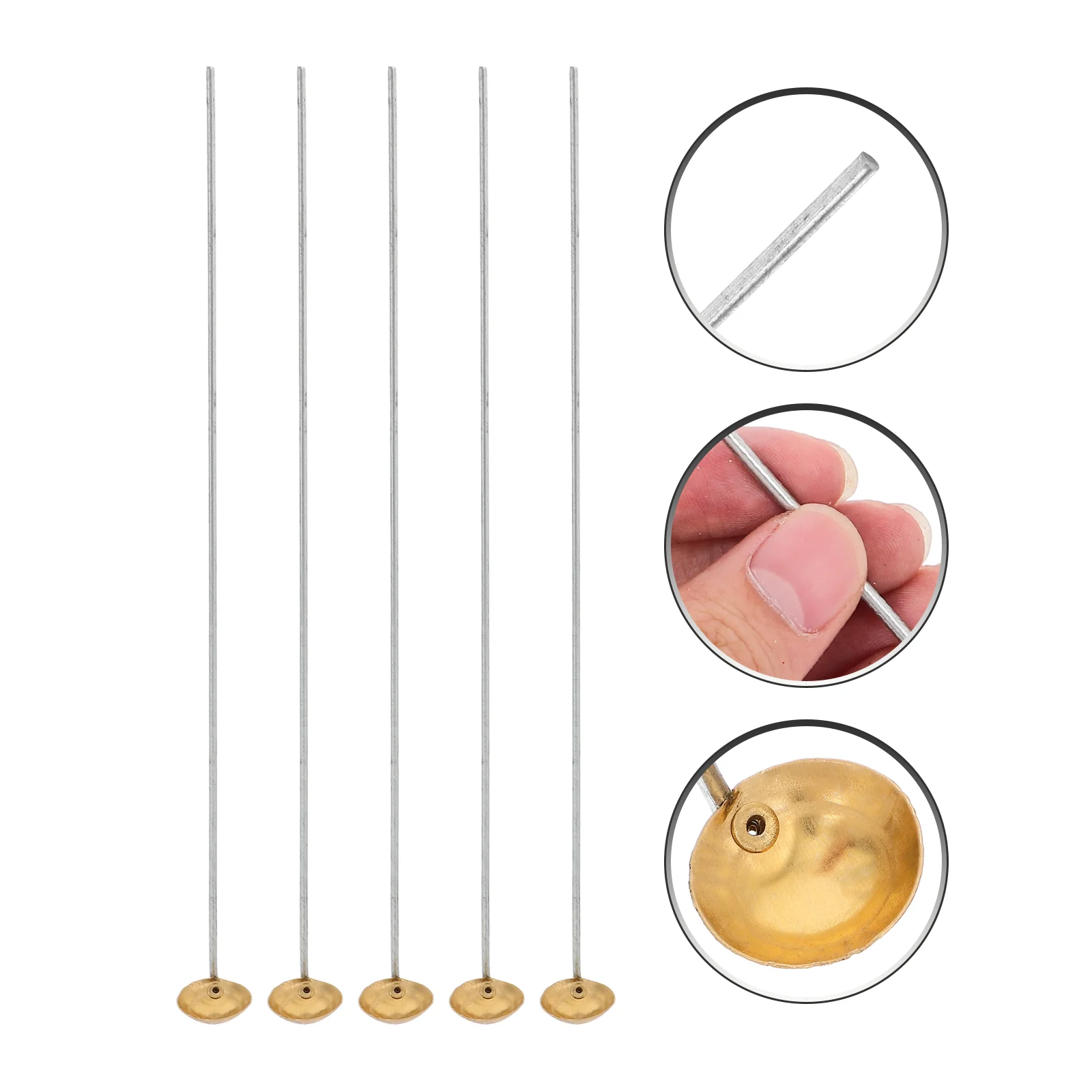 10 Pcs Burning Spoon Copper Mini Laboratory Long Handle Sampling Spatula Micro for Experiment Reagent