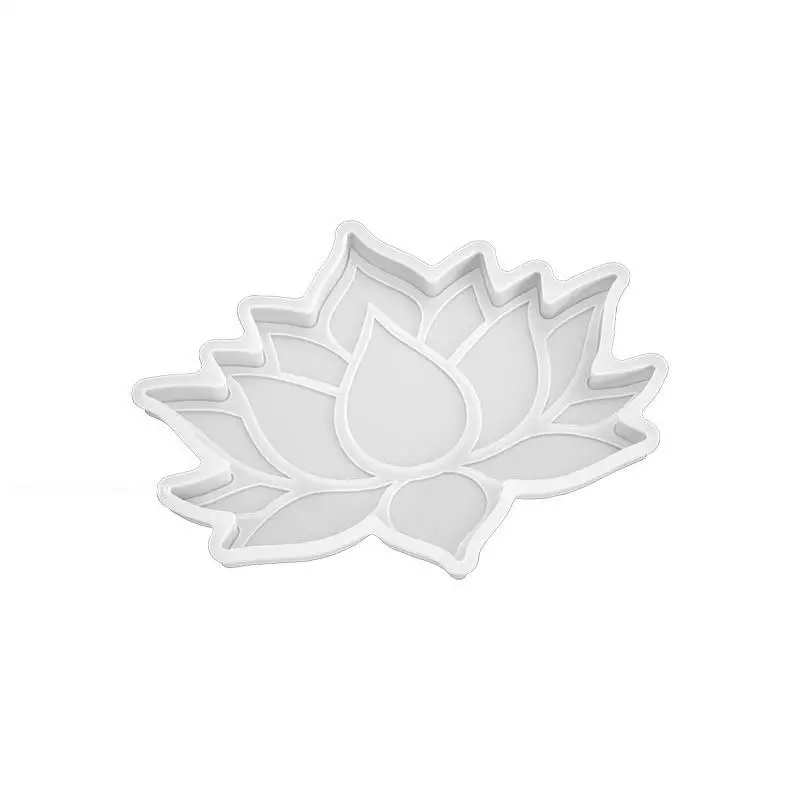 Lotus Tray Silicone Mold for Resin Tea Plate Coaster Diy Epoxy Uv Resin Molds for Home Craft Making Gypsum Cup Cushion Mold