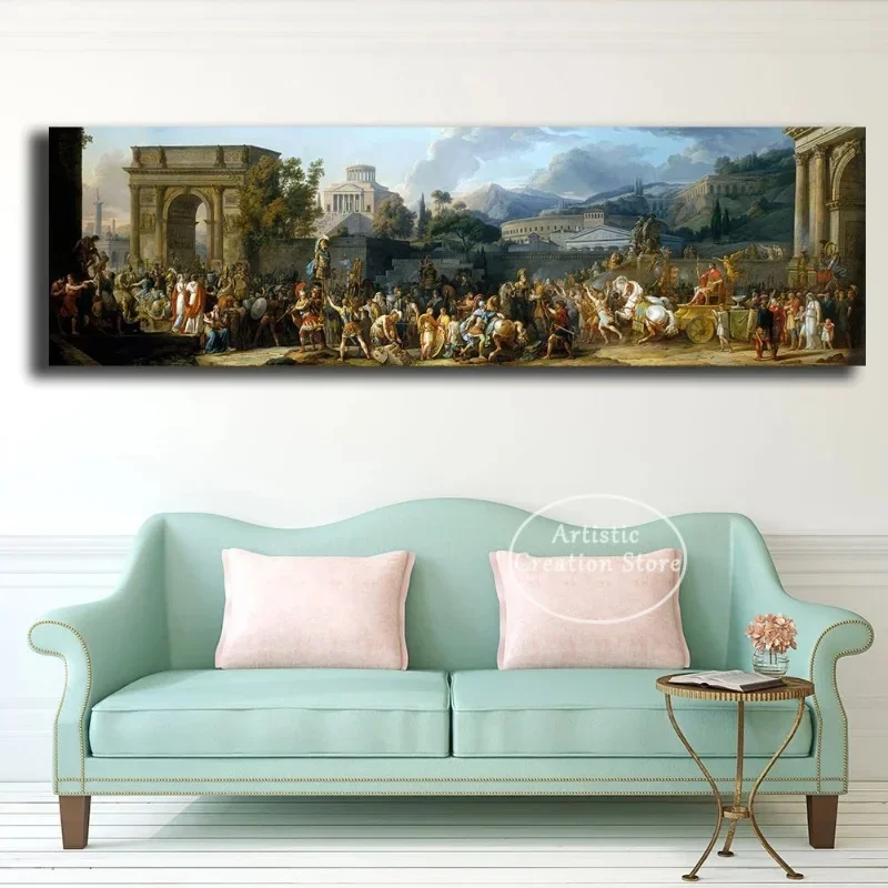 Roman History The Triumph of Consul Aemilius Paulus Poster Print Canvas Painting Wall Pictures Wall Art Living Room Home Decor