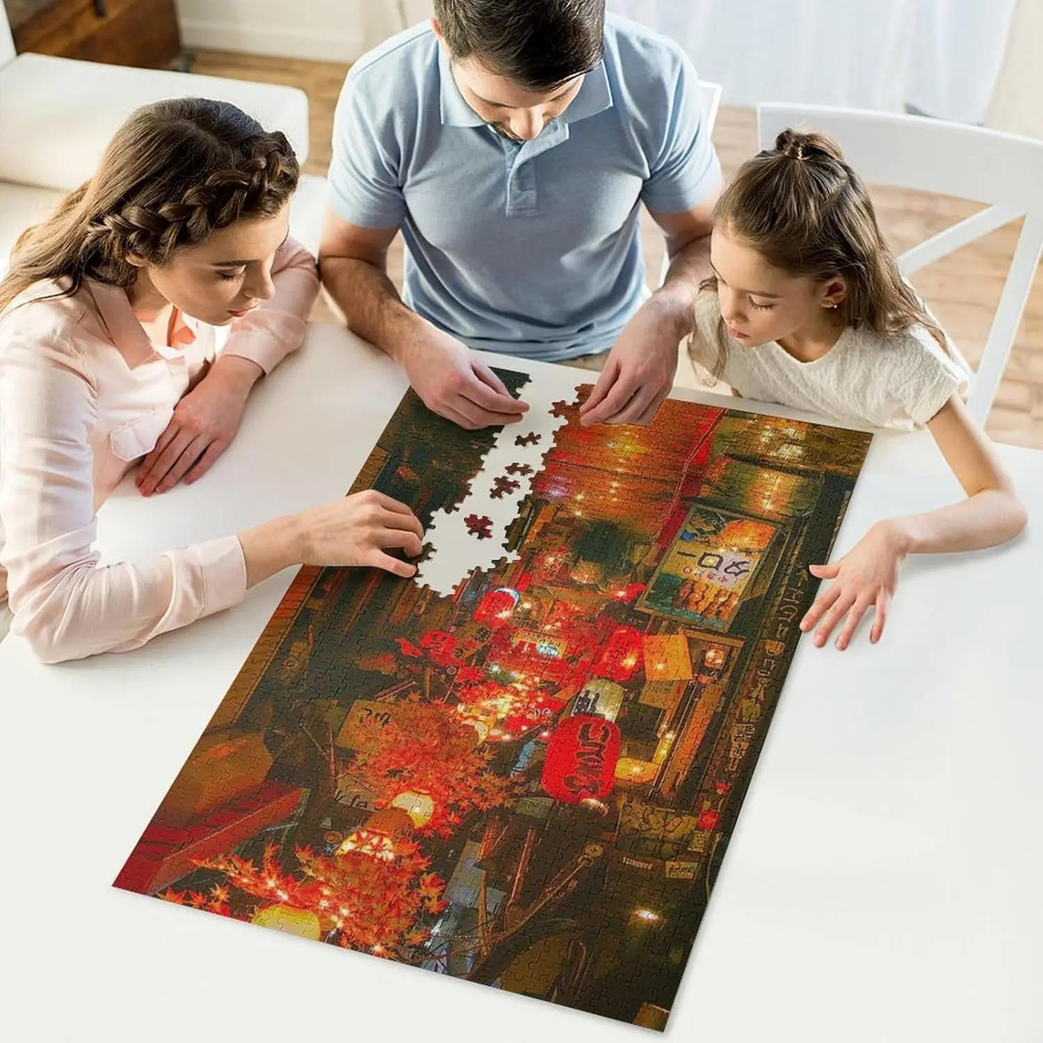 Estilo japonês atmosfera rua 300/500/1000 pçs quebra-cabeças para gamer quarto sala de estar decoração aniversário presente do feriado