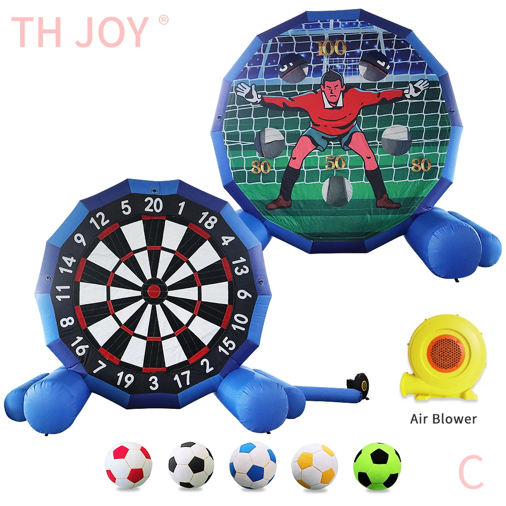 3m-10ft high two sides inflatable soccer dartboard, soccer dart inflatable foot dart board sport games