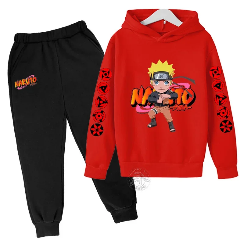 Naruto Akatsuki Cloud Hoodie Girls Boys Fashion Printed Pullover Jesień i zima Wygodna odzież uliczna Najlepiej sprzedający się garnitur