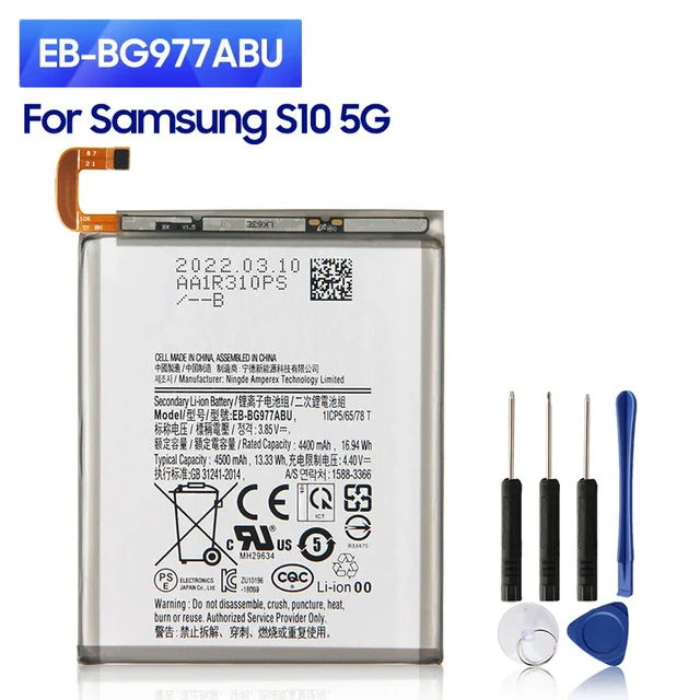 NEW Replacement Phone Battery EB-BG977ABU For Samsung GALAXY S10 5G version  S10 X 5G version SM-G977U G9770 G977N G977B 4500mAh - AliExpress