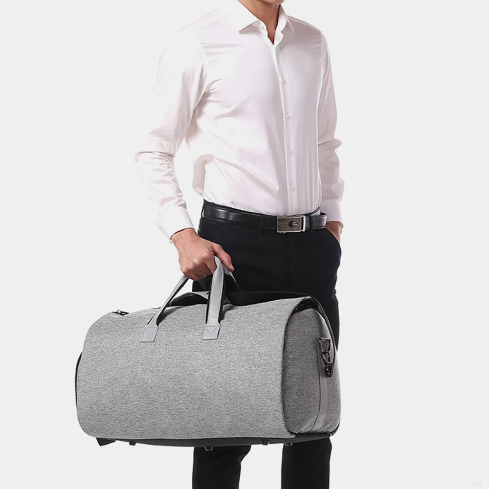 Convertible Garment Suit Travel Duffel Bag 2 in 1 Carry On Weekender Garment Bag Tote Business Suitcase With Shoes Compartment