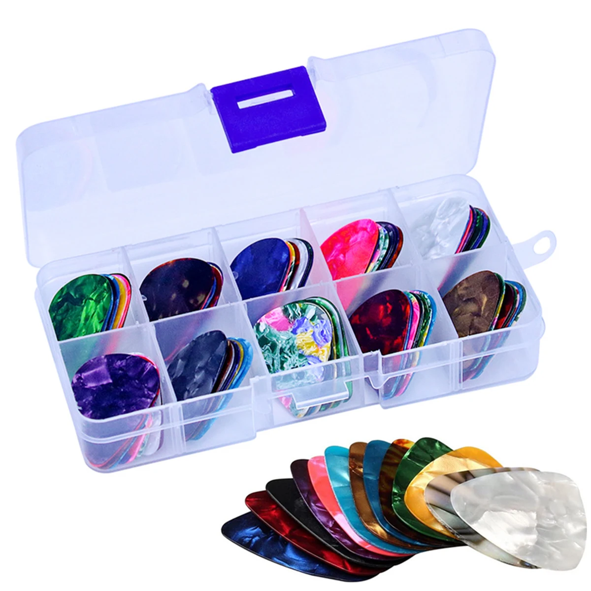 30/50 Stück verpackt 0,46 mm Sailulu Gitarrenplektren Muster zufälliges Schiff Cartoon Pick Anzug für Gitarre Ukulele Bass Musikinstrument