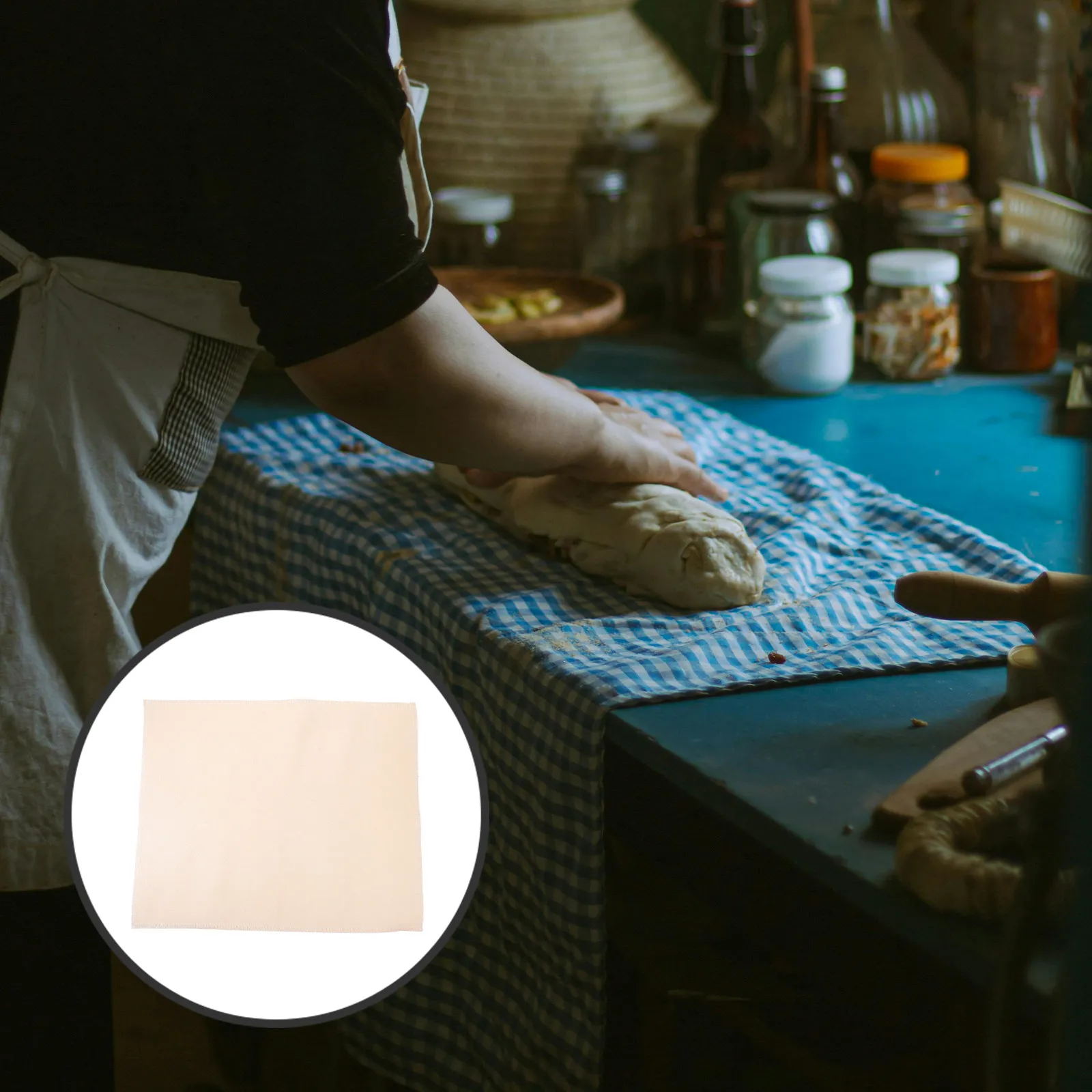 Fermented Cotton Cloth Natural Unbleached Bread Dough Proofing Couvre Pastry Kitchen Baking Cloth Seam Finished