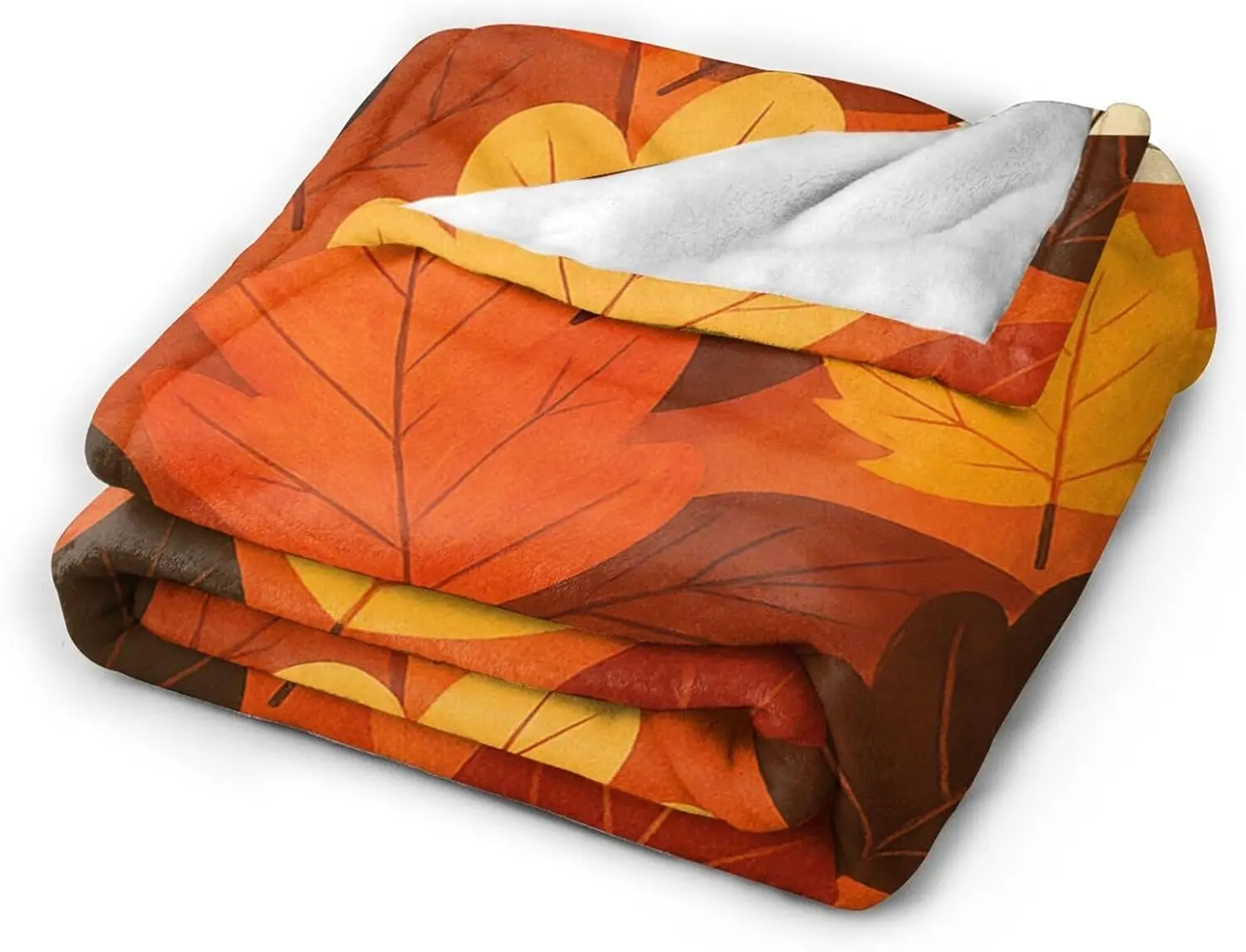 Fall Blanket Autumn Maple Leaves Throw Blanket Soft Flannel Cozy Fleece Fuzzy Plush Warm Fall Bedding Stuffed Gifts