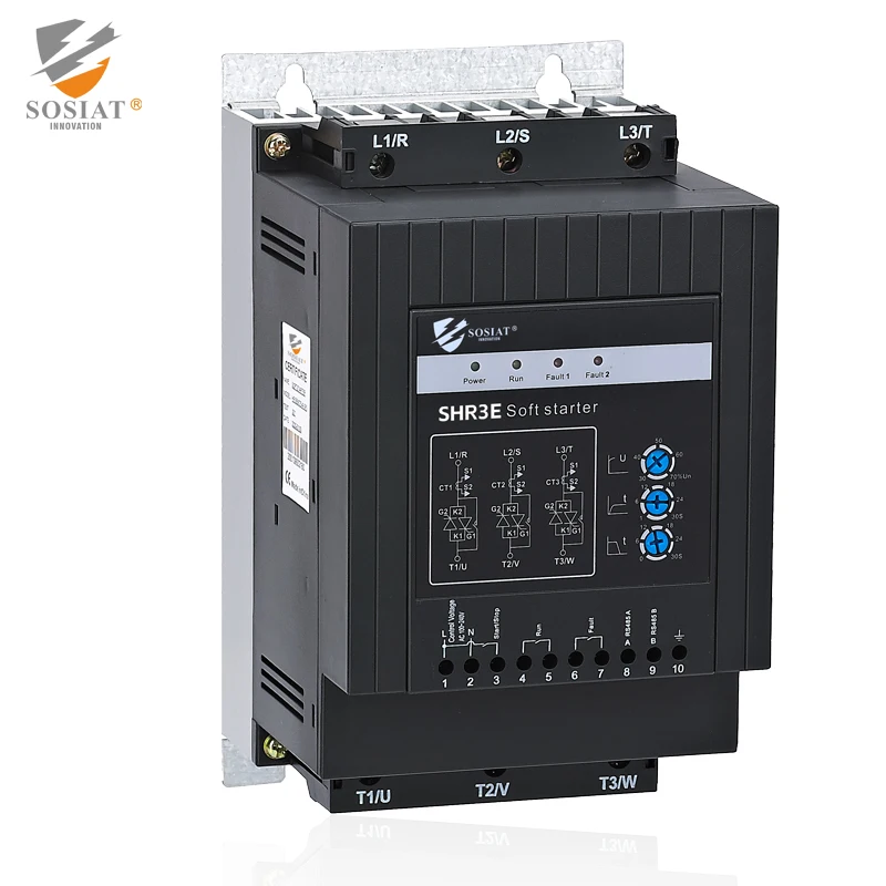 Single-Phase 4KW Bypass Solid-State IP21 Soft Starter 220V AC Motor Starter Water Pump Overload Protection Built-in 20A 50/60Hz