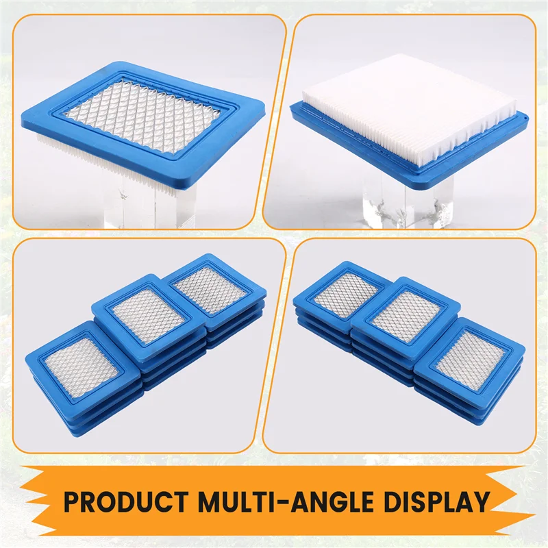 

ABVA-10PCS Lawn Mower Air Filter Cartridge Replacement Mowers Parts Accessories For Briggs Stratton 491588S 399959
