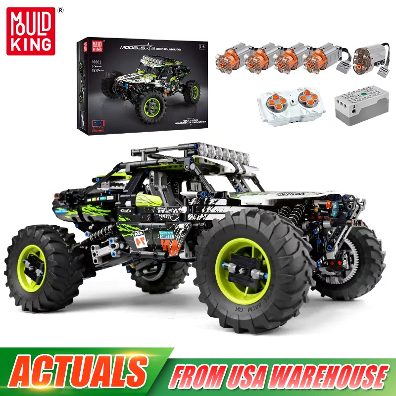 Mold King 18002 Giocattoli per auto tecniche Il MOC-19517 4WD RC Buggy Building Block Assemblaggio Modello di auto Set di mattoni Regalo di Natale per bambini