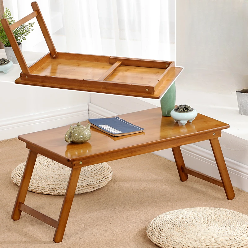 Nanzhu coffee table folding small table, Japanese style low table, tea drinking, bay window, tatami, bed computer, dining