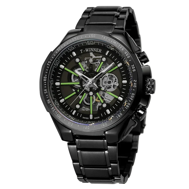 

Military Mens Watches Top Brand Luxury Automatic Sport Watch for Men Mechanical Wristwatches Chronograph Steel Strap New