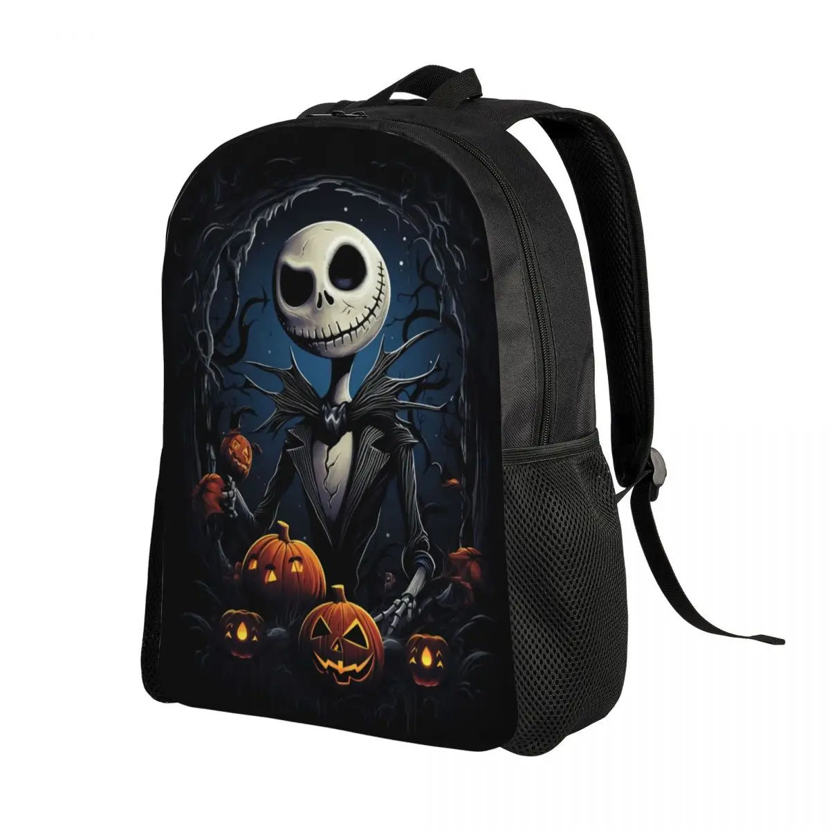 Custom The Nightmare Before Christmas Laptop Backpack Men Women Casual Bookbag for College School Students Jack Skellington Bag