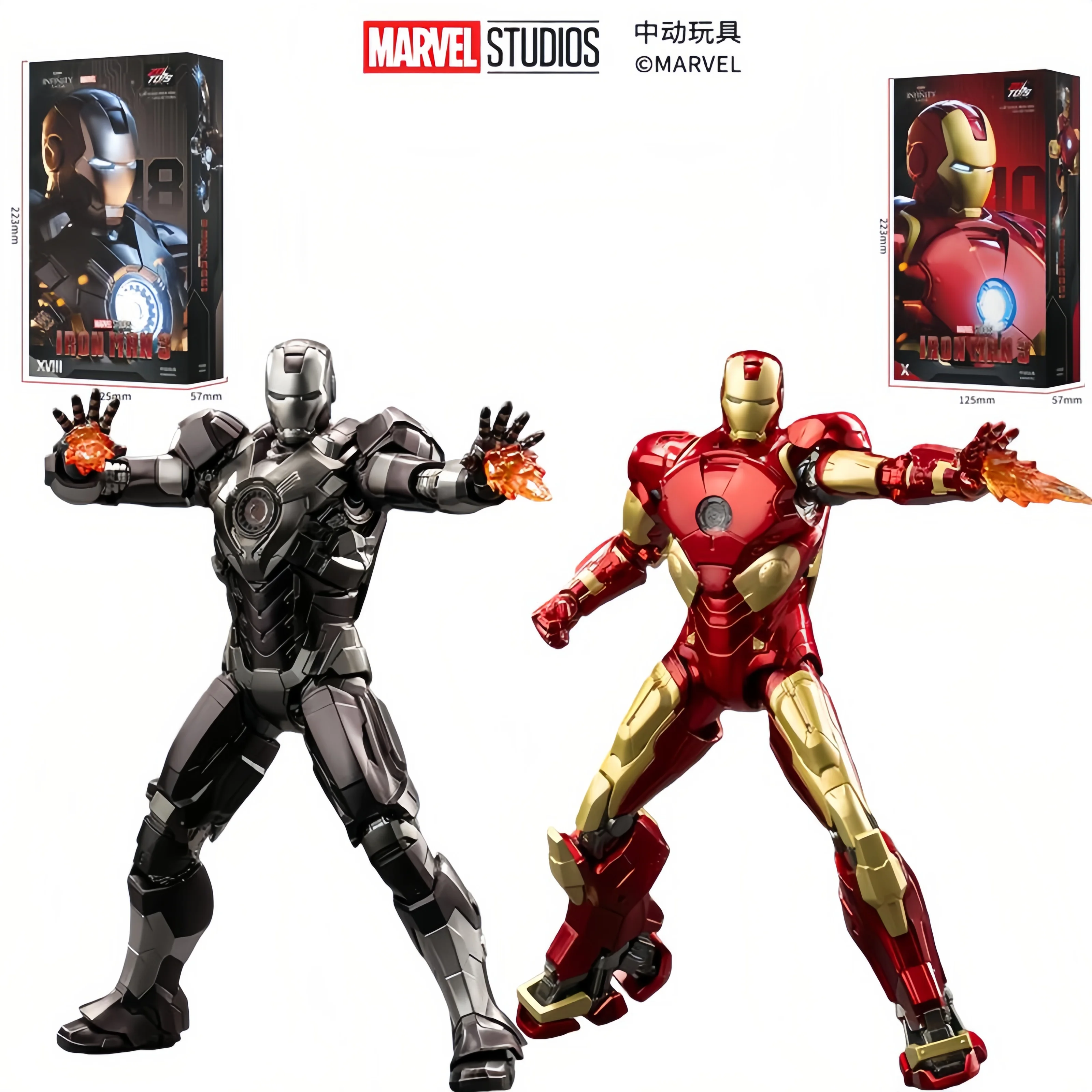 

Original ZD Toys Marvel Iron Man Mark10 Mark18(Casanova) Action Character Collectible Toys Boy's Birthday Gift
