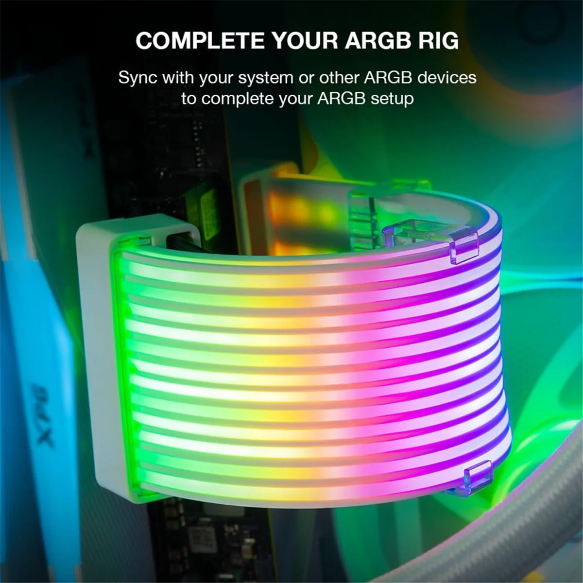 

Световая лента ABGN PC RGB, удлинительный кабель блока питания, набор светодиодных лент для кабелей графического процессора и материнской платы, 5 В, 3-контактный синхронизатор ARGB