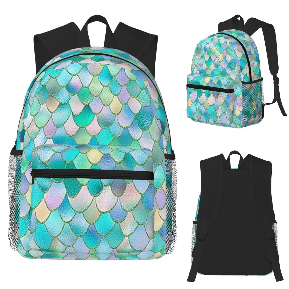 

Студенческий рюкзак с рыбьей чешуей Русалки, школьная сумка, походный дорожный рюкзак для мальчиков и девочек, сумка для книг, сумки на плечо