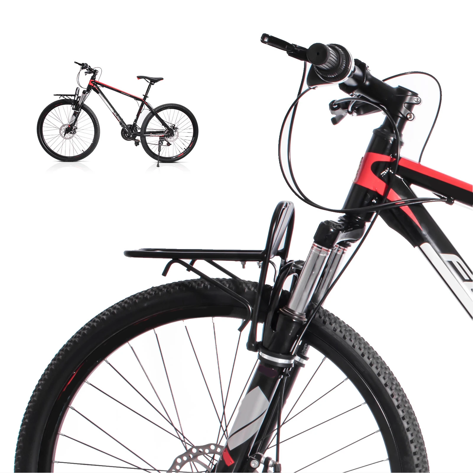 Front-Mounted Aluminum Alloy Mountain Bike Rack Aluminum Alloy Bicycle Rack Bicycle Luggage Rack image 4