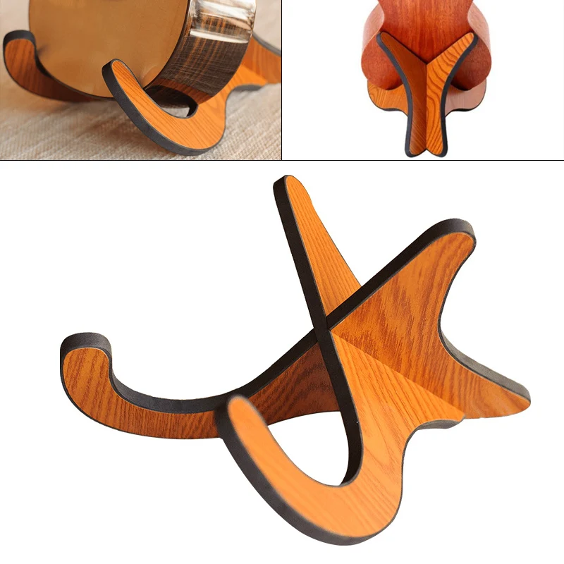 

Ukulele Violin Holder Stand Mount Floor Wooden Foldable Holder Support Collapsible Vertical Display Stand Rack Accessories