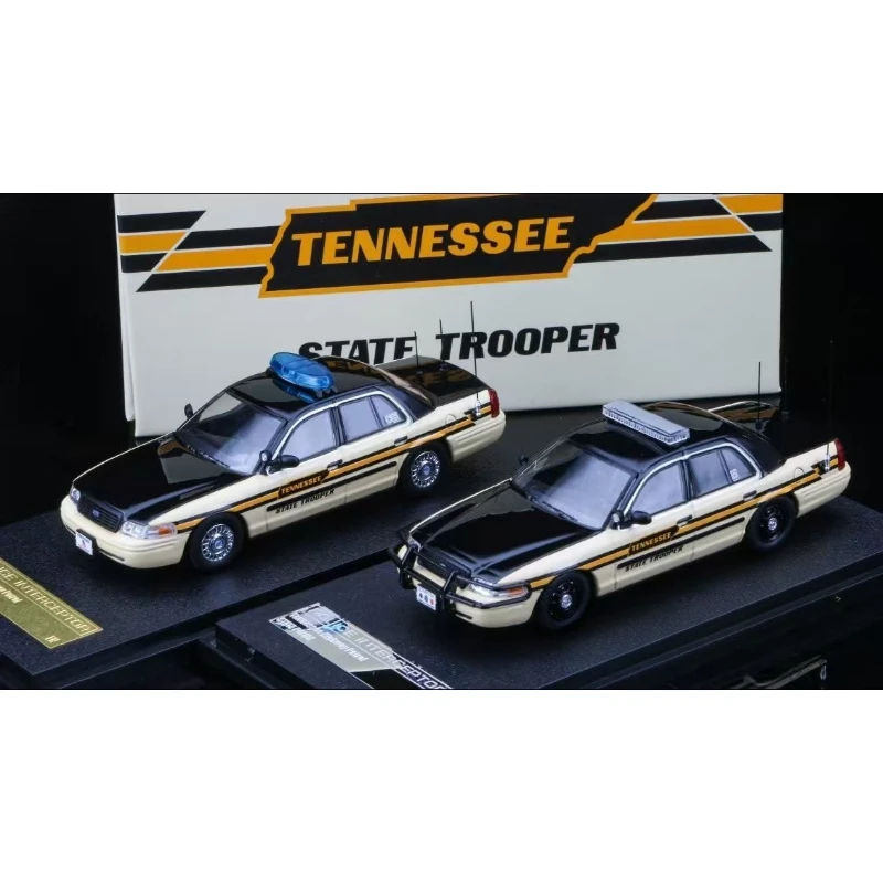In stock 1:64 Tennessee State Police alloy miniature replica vehicle model, boy toy gift, room collection statue