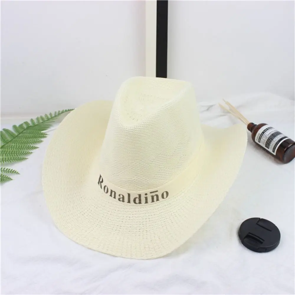 Sombrero de sol con protección UV de verano, sombrero de Jazz de viaje transpirable, gorra de paja de ala ancha para exteriores, hombres y mujeres
