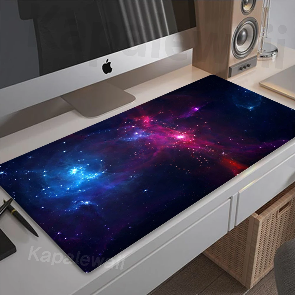 

Purple Blue Sky Mousepad Large Mouse Mat Computer Space Mouse Pad Table Mat Office XXL Desk Mat 90x40cm Rubber Mousepads