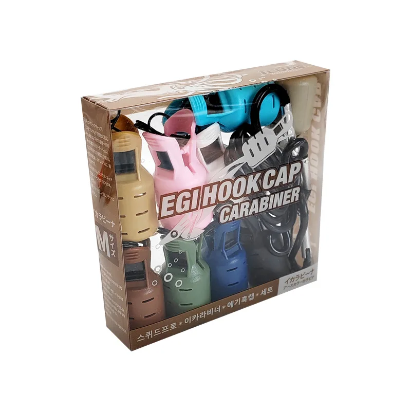 6/9 قطعة طعوم تهزهز الحبار حامي مع حلقة تسلق الأخطبوط Egi هوك غطاء الحبار مظلة إغراء غطاء الخشب الروبيان الطعم اكسسوارات #6