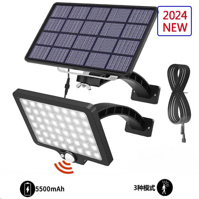 rua de inducao integrada divisao solar ao ar livre 48led inducao constante iluminacao do patio tres modos ip65 novo 01