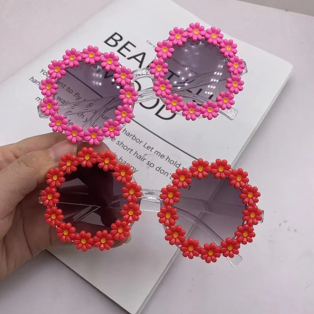 Gafas de sol de margaritas para mujer adulta, lentes de sol con flores redondas blancas, regalo para novia, dama de honor, recuerdos de despedida de