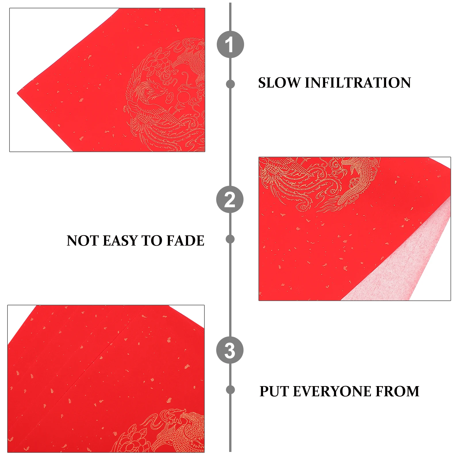 30Pcs Red Xuan Paper Couplets High Quality Chinese Calligraphy Paper for Spring Festival New Year Ink Brush Writing Decor