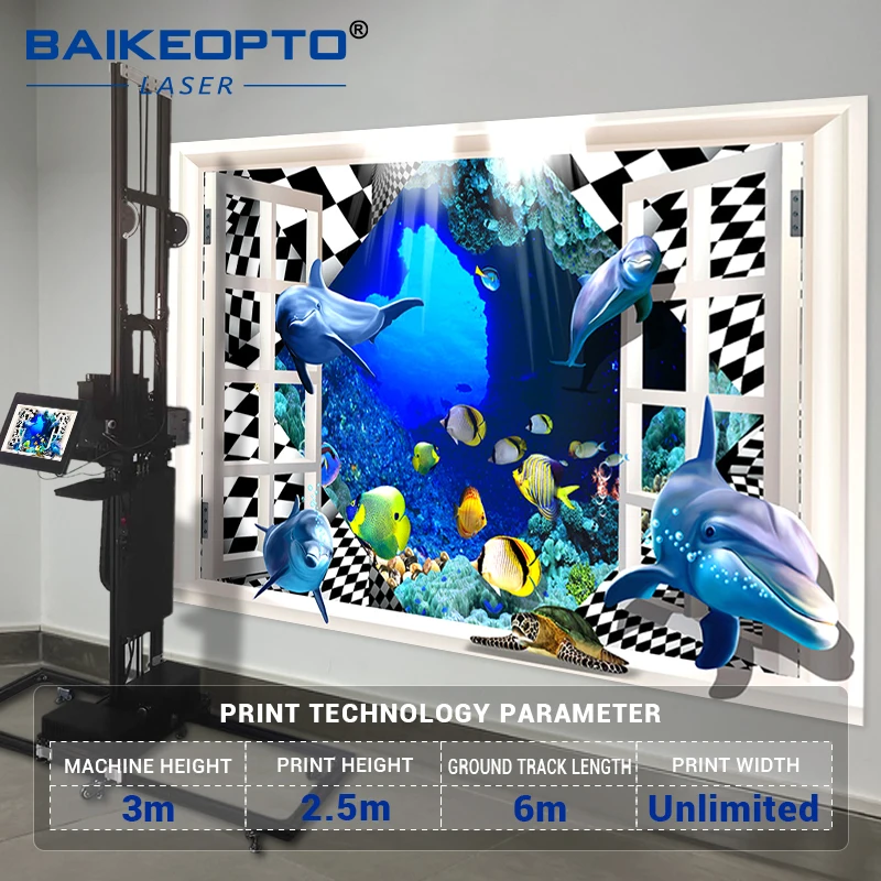 3D Art Robot Wall Printer For Mural Decor Wall Printing Machine