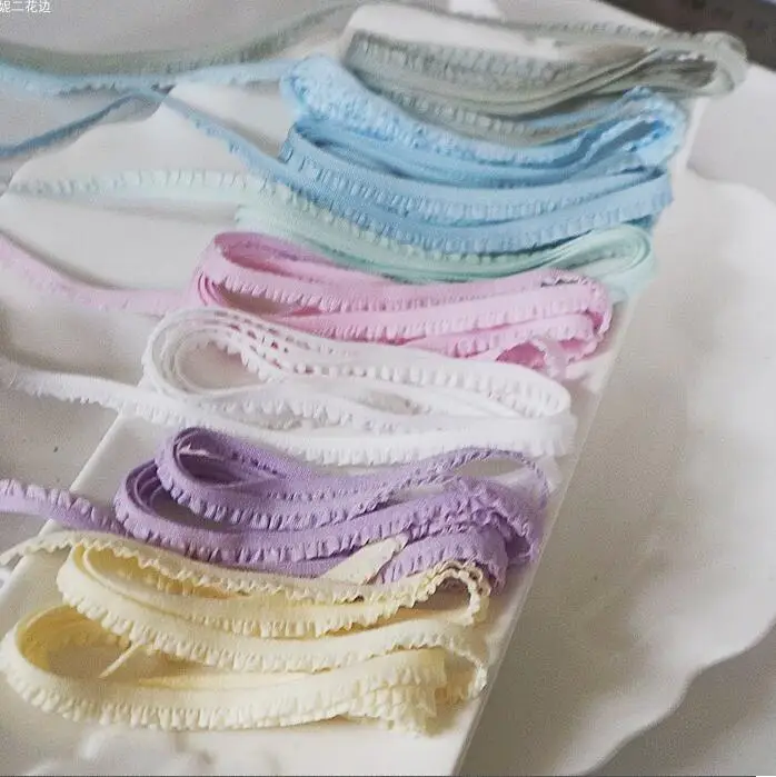 Эластичная эластичная кружевная отделка 5 метров, кружевная ткань с оборками, плиссированная ткань, аксессуары для шитья одежды, одежды, 6 мм Эластичная эластичная кружевная отделка 5 метров, кружевная ткань с оборками, плиссированная ткань, аксессуары для шитья одежды, одежды, 6 мм