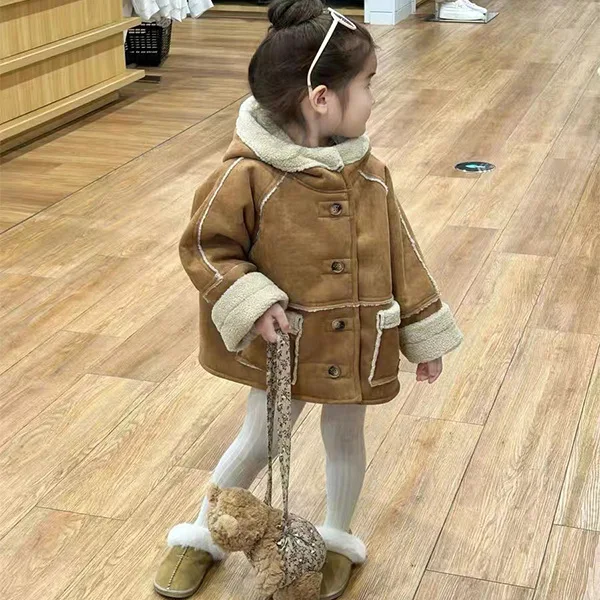 

Girls' coat autumn and winter children's clothing 2025 new Korean version fashionable dress winter jacket