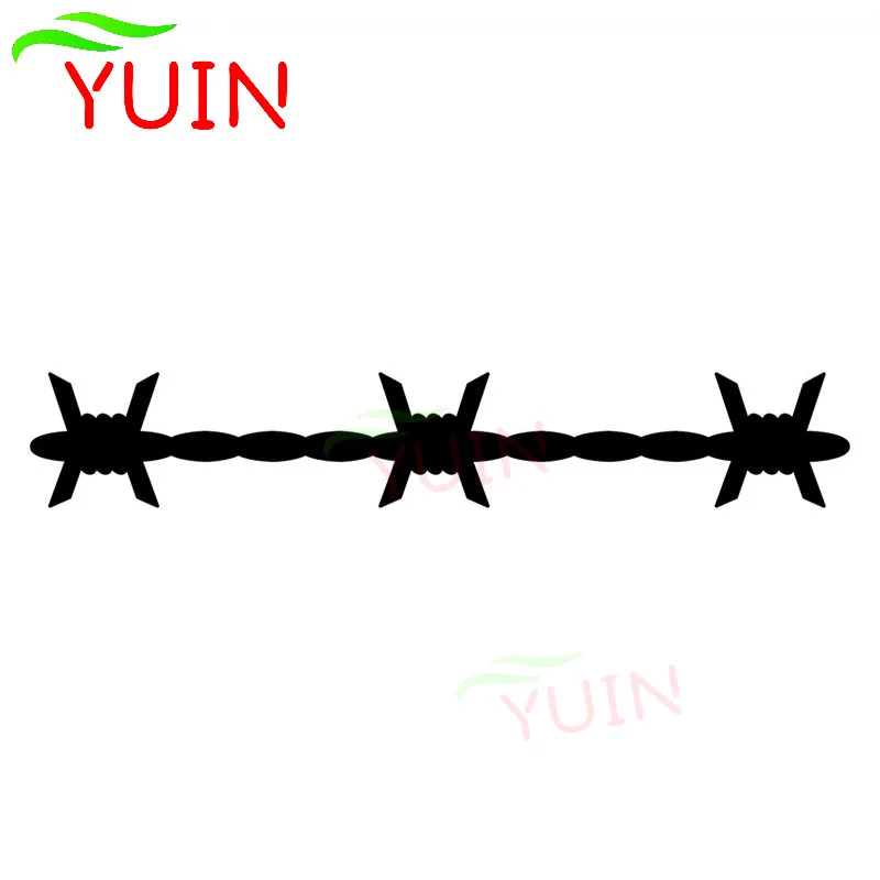 YUIN Barbed Wire Creative Car Stickers Fashion Bumper Decoration Personalized PVC Waterproof Decals Black/white/red/laser/silver