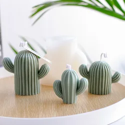 3D Cactus Silicone Moulds Scented Candle Mold Cake Decor DIY Succulent Mousse Chocolate Bread Ice Tray Mould Candle Making Tools