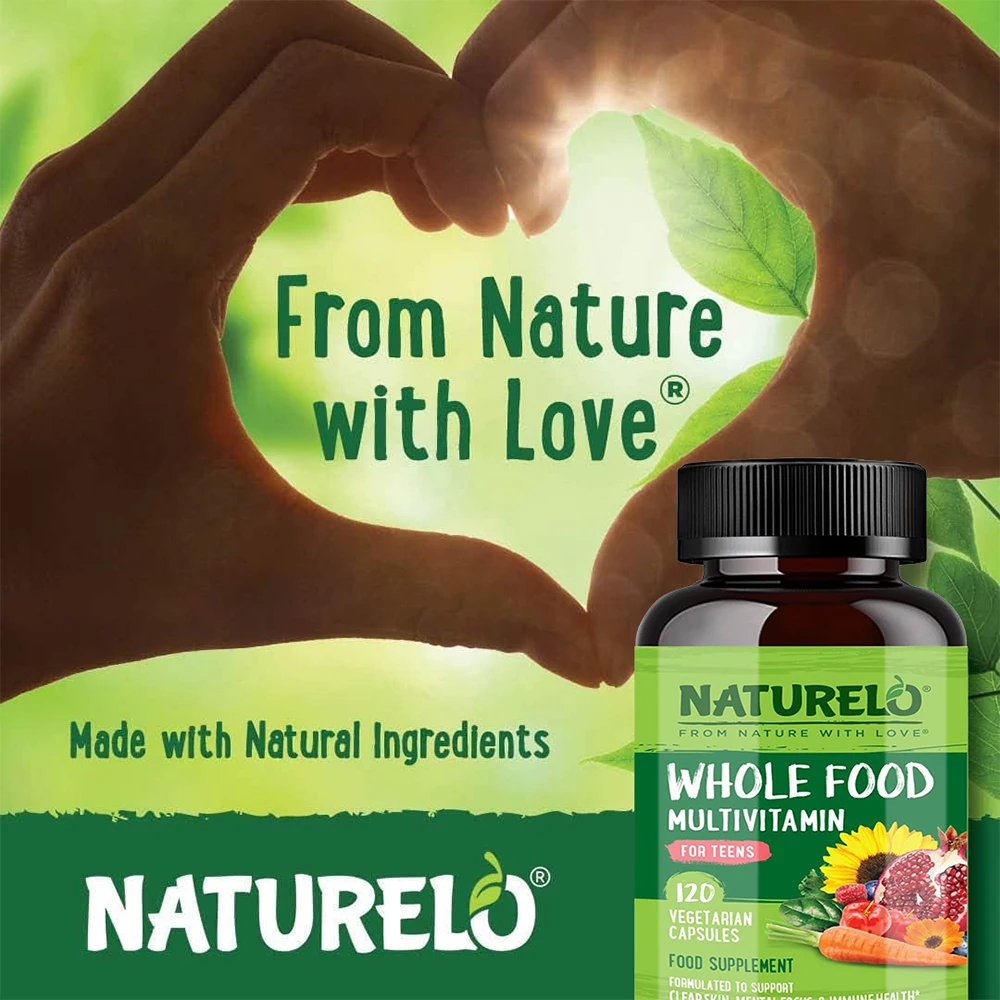 Natural Multivitamins for Teens - Natural Vitamins/Minerals for Boys and Girls - Supplements for Athletic Children