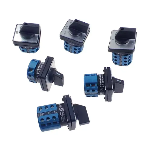 Imagen 2 del producto Interruptor de cambio de leva giratorio Universal LW28-20 interruptor de transferencia eléctrica 2/3/4 posiciones 4/8/12 terminales 500V 20A