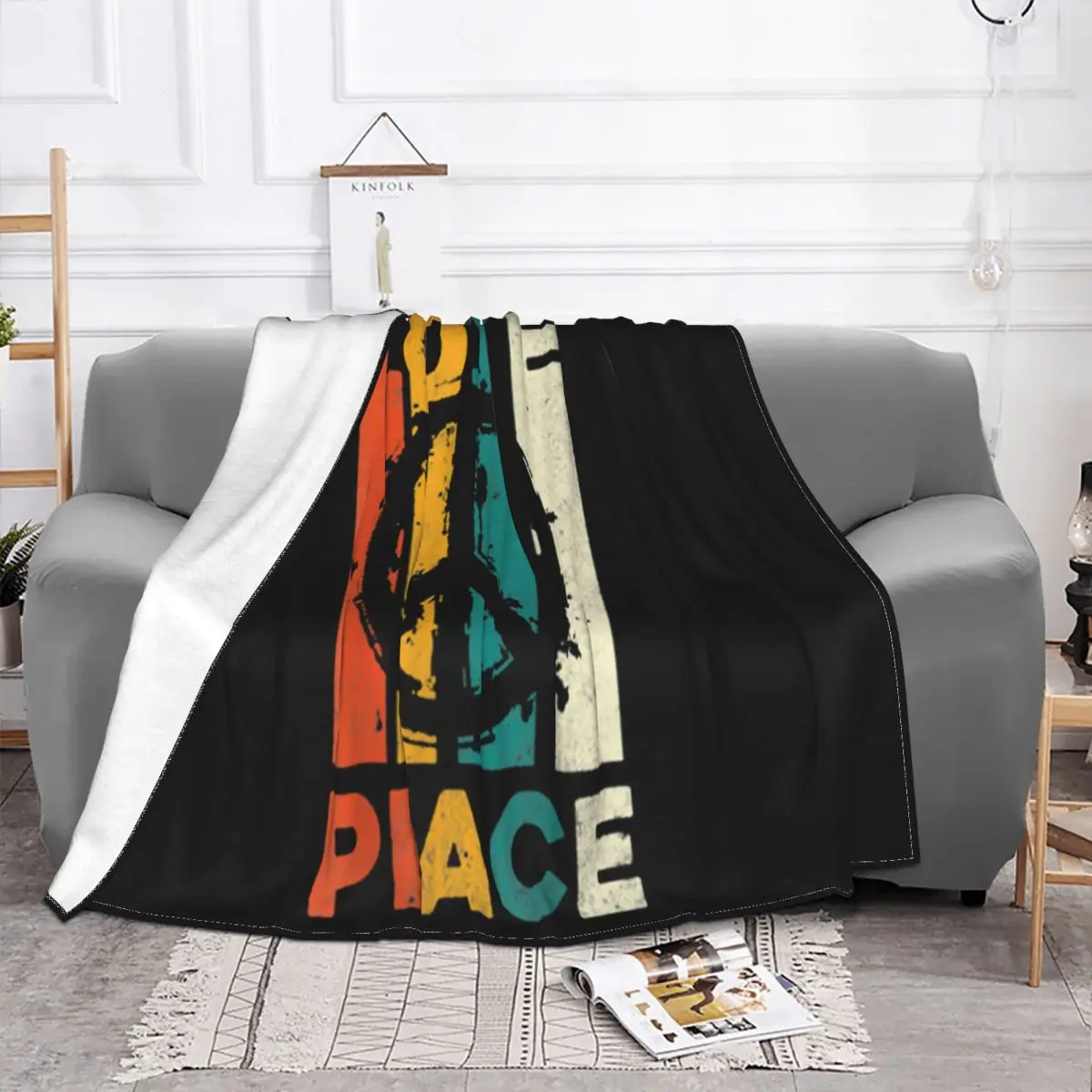 Love Peace Freedom T 60S 70S Tie Dye Hippie Tee Teenage Farmhouse Trend New New Print Latest Throw Blanket