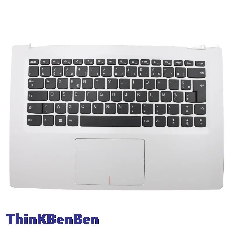 

FR French White Keyboard Upper Case Palmrest Shell Cover For Lenovo Ideapad Yoga 510 14 Flex4 1435 1470 1480 5CB0L67183