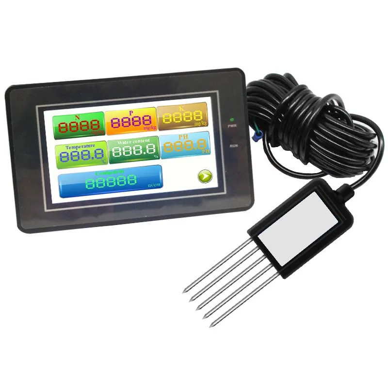 Imagem -02 - Jardim Solo Npk Tester com Sensor Detector de Solo Terra Temperatura Conteúdo de Água Condutividade Medidor Sensor