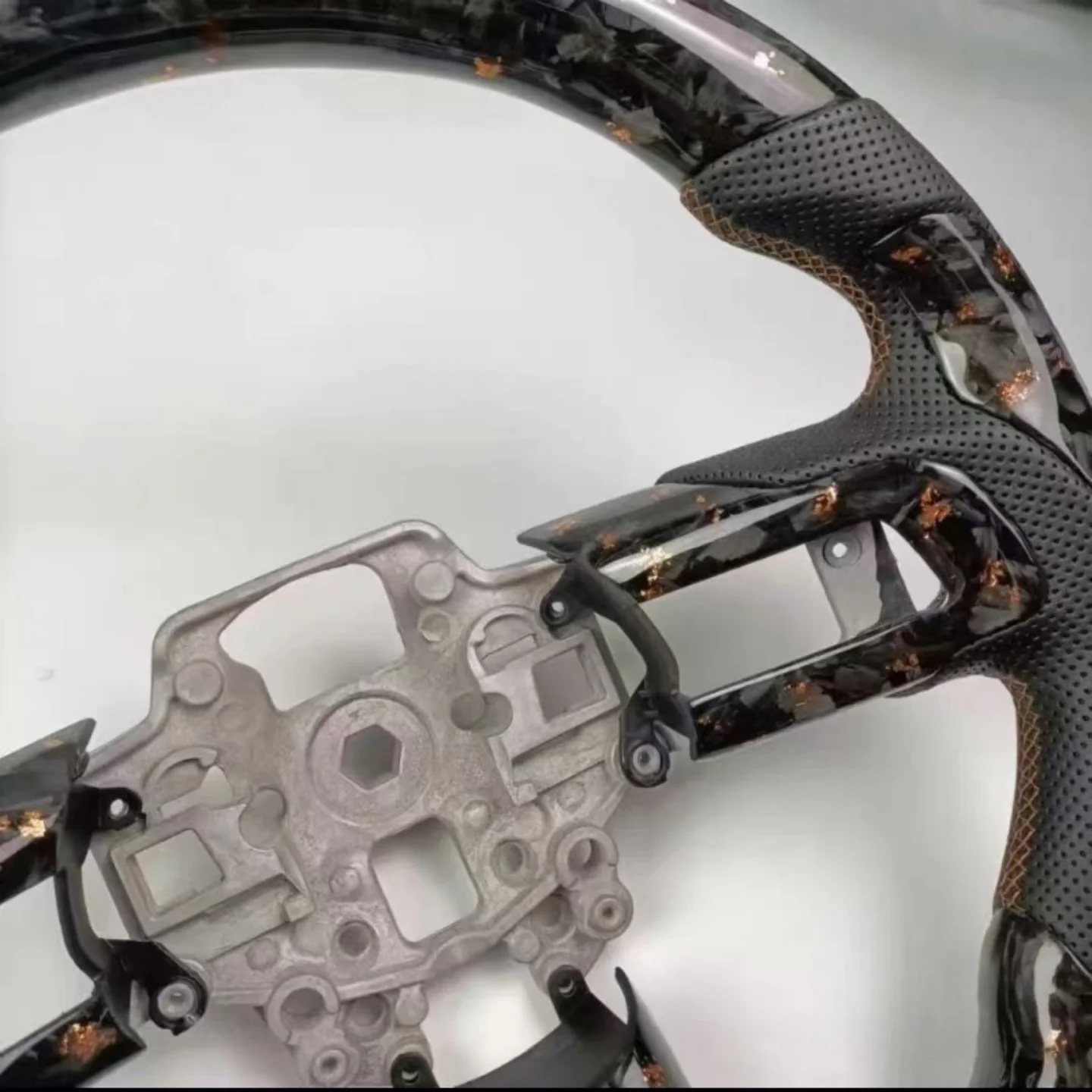 Steering Wheel Customized Carbon Fiber for Ford Mustang 2015 2016 2017 2018 2019 2020 2021 2022 GT Shelby Leather